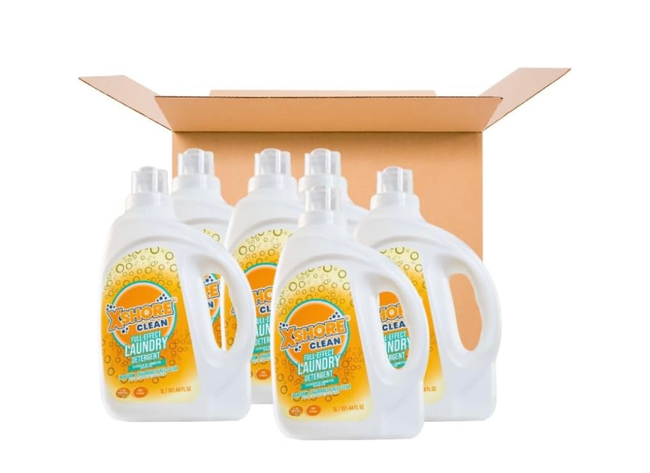 Buy authentic 3 Get 4 Pack detergent FREE Xshore Clean Laundry Brand